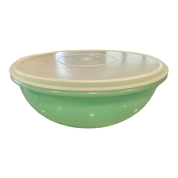 Vintage Tupperware Jadeite Large Green Fix 'N' Mix Bowl 274-9 &‎ Lid - Picture 1 of 7